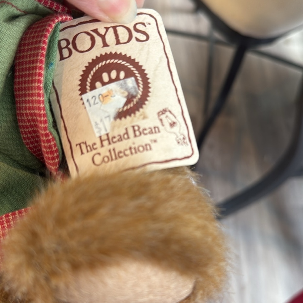 Boyd’s Bears Adorable Brown Teddy Bear with Green Overalls - Picture 6 of 6